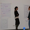 Groups Discussing, Delia Orman and Katja Eliad