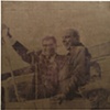 11 noviembre 1964 Gobernador Mu&ntilde;oz Mar&iacute;n bromeando con S&aacute;nchez Vilella en plataforma pegada a guagua en elecciones