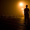 Rockaway Beach Boardwalk at Night