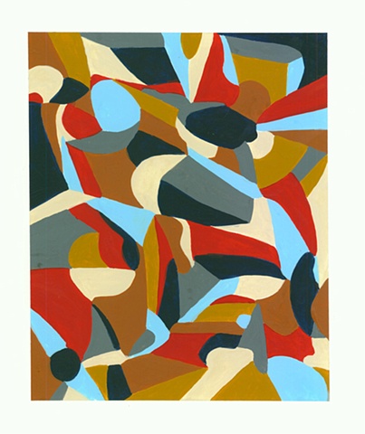 Red, Brown, Dark Yellow, Titanium White, Light & Dark Blue