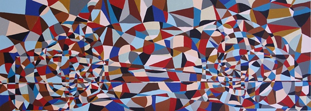optical art; high contrast color theory; spatial art theory