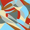 Red, Brown, Light Blue, & Cream