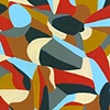 Red, Brown, Dark Yellow, Titanium White, Light & Dark Blue