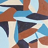 3 Blues, Brown,& Cream #3