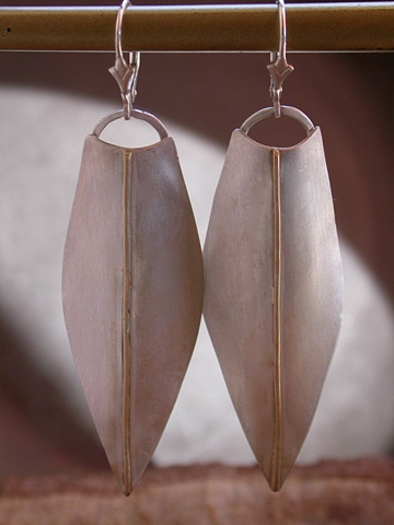 Sterling Earrings with Gold Detail