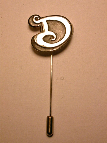 Sterling Silver Initial Stick Pin