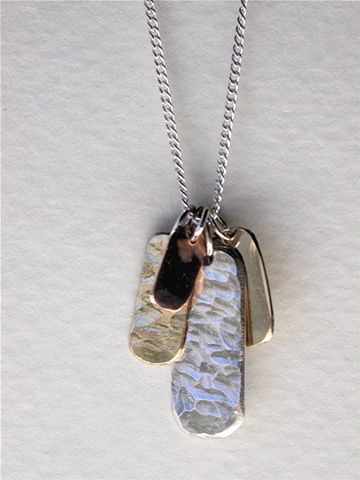 Multi-tag Necklace on long chain