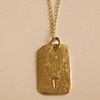 Hammered 14k Initial Tag Pendant