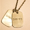 Custom Stamped Silver Dogtag
