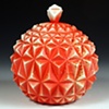 Geometric Jar Red