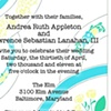 Wedding invitation for Andrea and Lawrence
