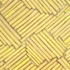 Untitled (Rolled canvas with yellow paint).