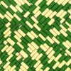 Untitled (Rolled, green and white stripes).