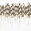 Untitled (Rolled, blk. and wht. stripes with strings).