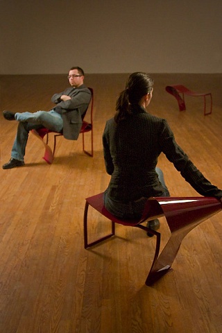 Ruffle chair and Stools
