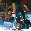 welding the "tail" on a  new bench