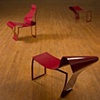 Ruffle Chair ans Stools