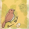 "Bird Postcard - Brown Thrush"