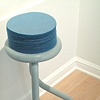 101009 (blue sheeting) - force of habit 
[gallery installation detail]