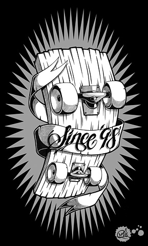 "Since '98" T-Shirt Design for TS Board Shop
