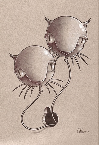 "Untitled"  9" X 12" Bic on Paper