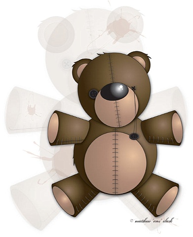 "187 Teddy" Computer Illustration