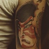 Japanese arm tattoo Samurai head 