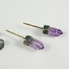 Amethyst Spike Studs