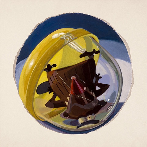"Portrait of an Angry Beaver in a Cracked Capsule"