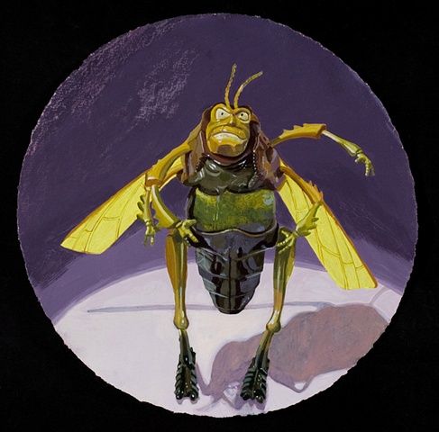"Portrait of an Angry Grasshopper"