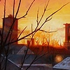 Sunset on Hamilton St.