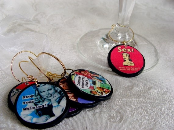 MOXIE Girl Retro Wine Glass Charms