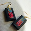 SHIENNE Black Polymer Clay Dangle Earrings
