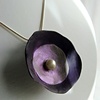 VIOLET WHISPER Modern Poppy Pendant Necklace