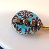 Damask Rhinestone Bobbie