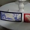 Red & Blue Toile Barrettes