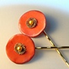MODERN POPPY Hairpins in Orange Sunset