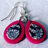 ARDEN Fuscia & Black Dangles