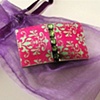 ROMANTIC Pink and Green Damask Rhinestone Barrette