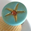 STARFISH in the Surf Ring with Topaz Swarovski Crystal