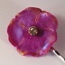 Fuscia Sparkling Poppy Hairpin