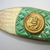 STEAMSHIP Soiree Green and Gold Barrette