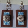 Lauren Silver Button Safari Earrings