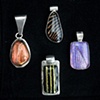 037 Dichroic Glass and Sterling Pendant