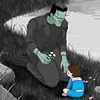 The Monster and the Boy by the Pond