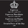 Cafe Menu 