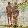 28th Birthday Portrait with Travis in a Rice Paddy