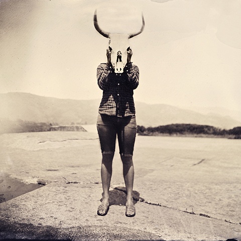 Collodion Series: Julie horns 1; photograph by Kari Orvik