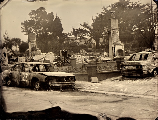 Aftermath of gas explosion, San Bruno, CA