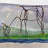 Horse Drinking at Stream